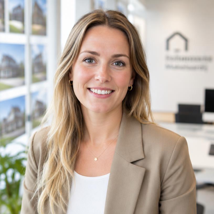 Binnendienstmedewerker in een licht kantoor